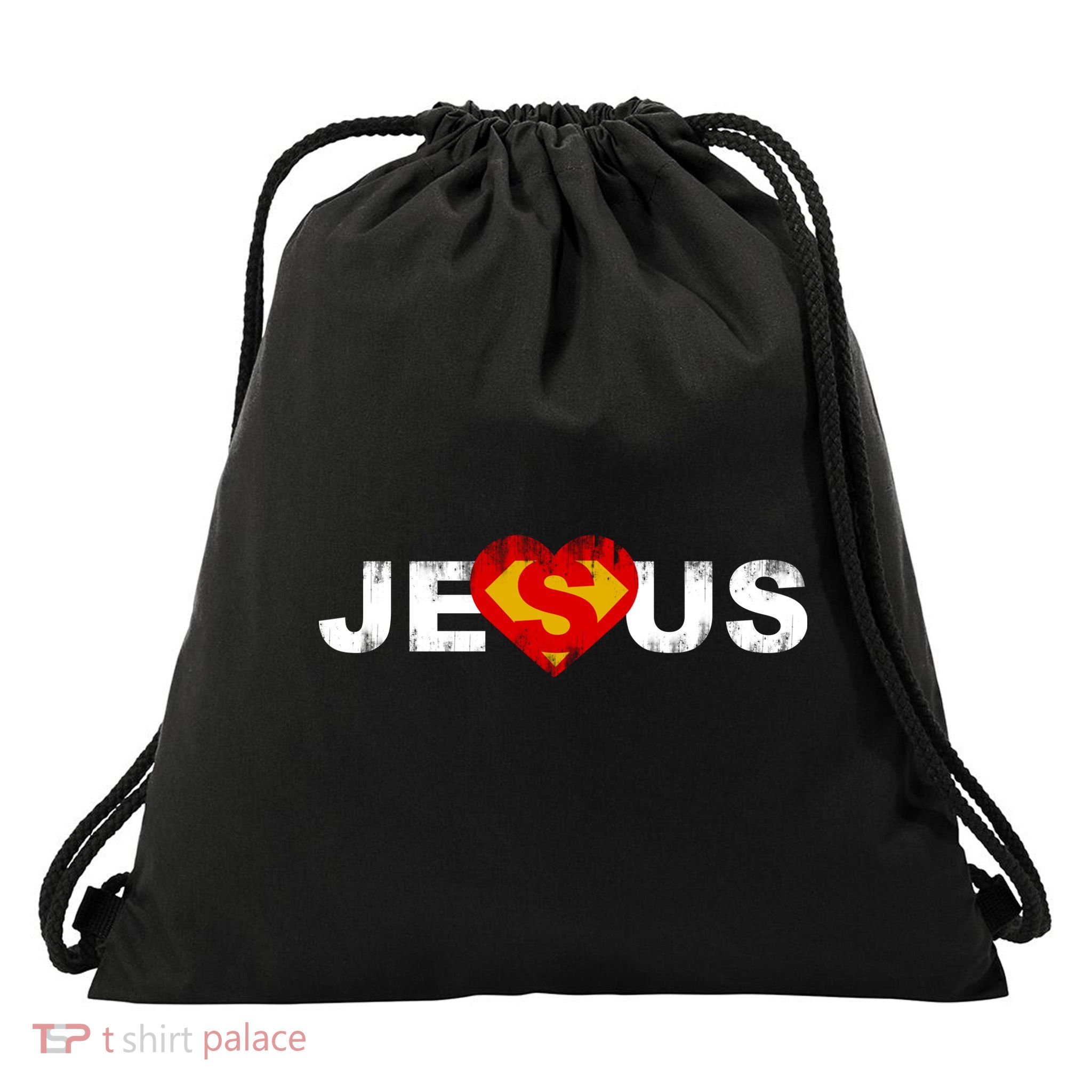 Jesus Superhero Christianity Drawstring Bag