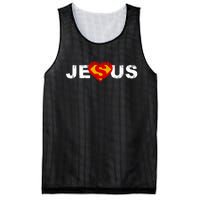 Jesus Superhero Christianity Mesh Reversible Basketball Jersey Tank