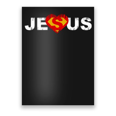 Jesus Superhero Christianity Poster