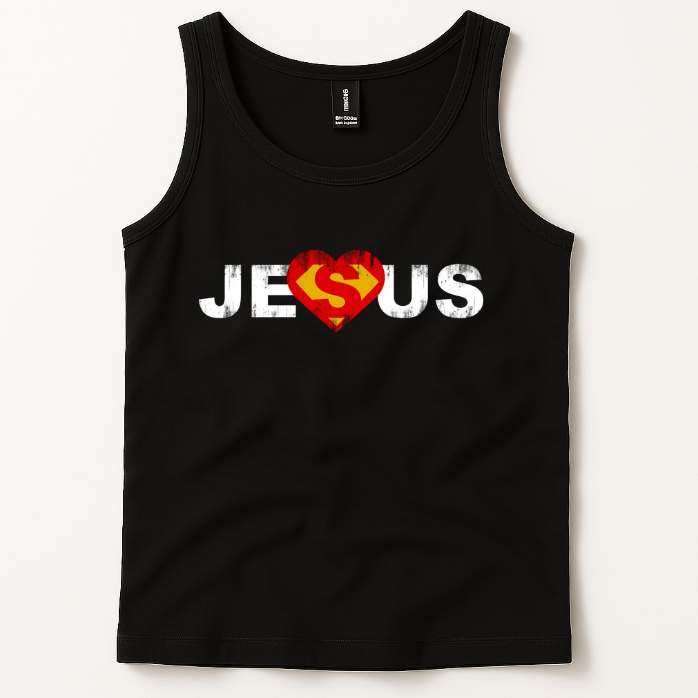 Jesus Superhero Christianity Tank Top