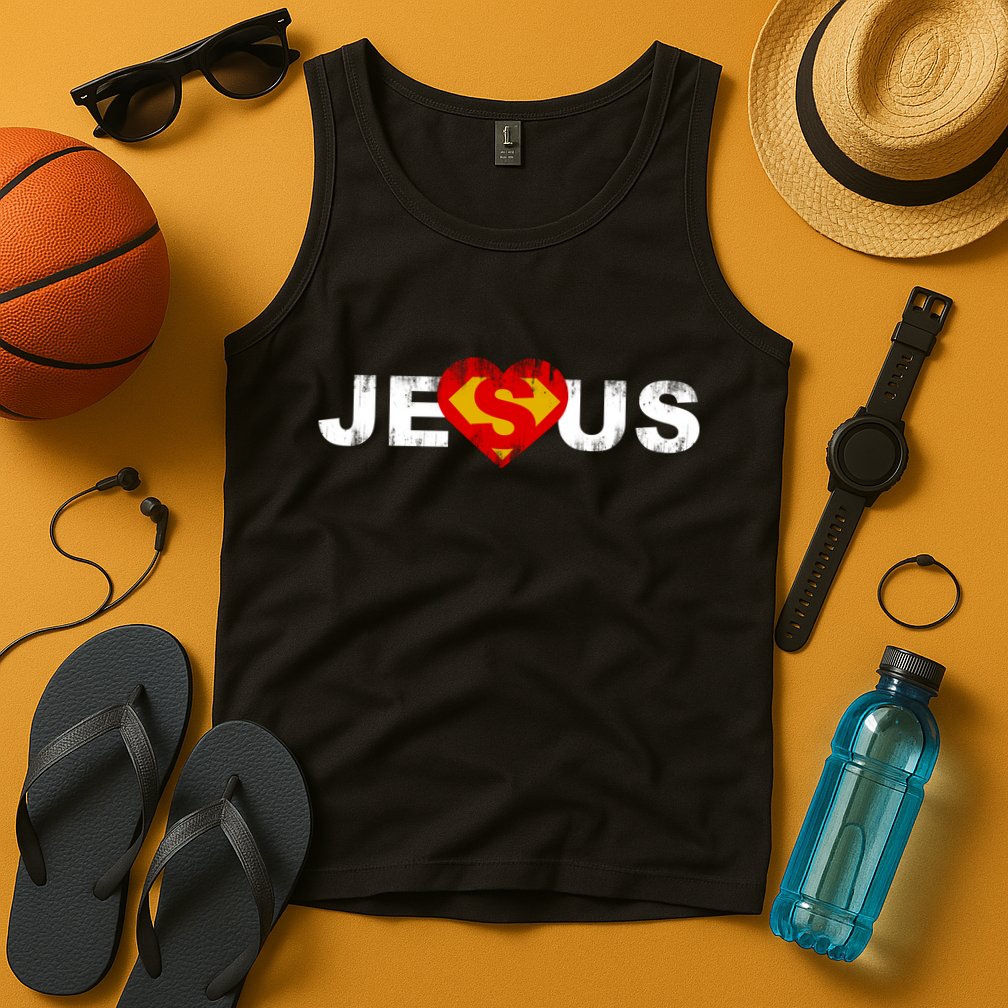Jesus Superhero Christianity Tank Top