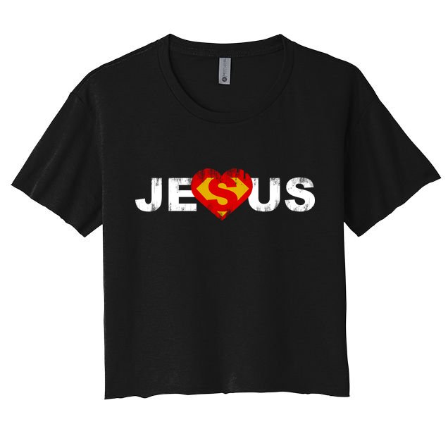 Jesus Superhero Christianity Crop Top