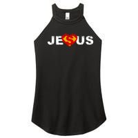 Jesus Superhero Christianity Women’s Perfect Tri Rocker Tank