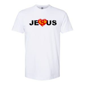 Jesus Superhero Christianity Softstyle CVC T-Shirt