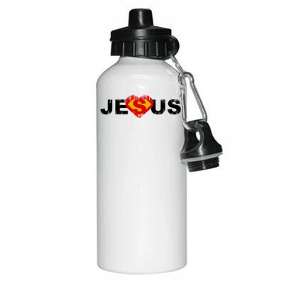 Jesus Superhero Christianity Aluminum Water Bottle 