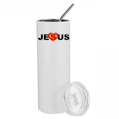 Jesus Superhero Christianity Stainless Steel Tumbler