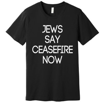 Jews Say Ceasefire Now American Jews Design Premium T-Shirt