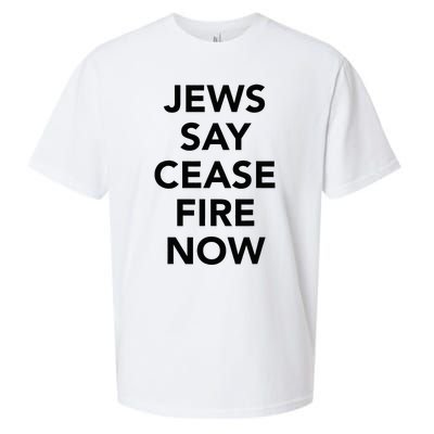 Jews Say Cease Fire Now  Sueded Cloud Jersey T-Shirt