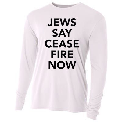 Jews Say Cease Fire Now  Cooling Performance Long Sleeve Crew