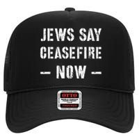 JEWS SAY CEASEFIRE NOW!  High Crown Mesh Back Trucker Hat