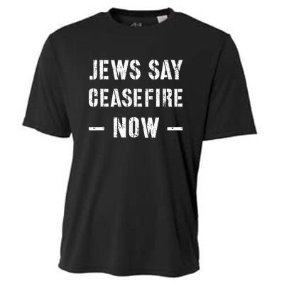 JEWS SAY CEASEFIRE NOW!  Cooling Performance Crew T-Shirt