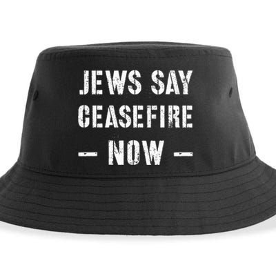 JEWS SAY CEASEFIRE NOW!  Sustainable Bucket Hat