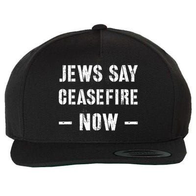 JEWS SAY CEASEFIRE NOW!  Wool Snapback Cap