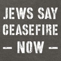 JEWS SAY CEASEFIRE NOW!  Cotton Canvas Backpack