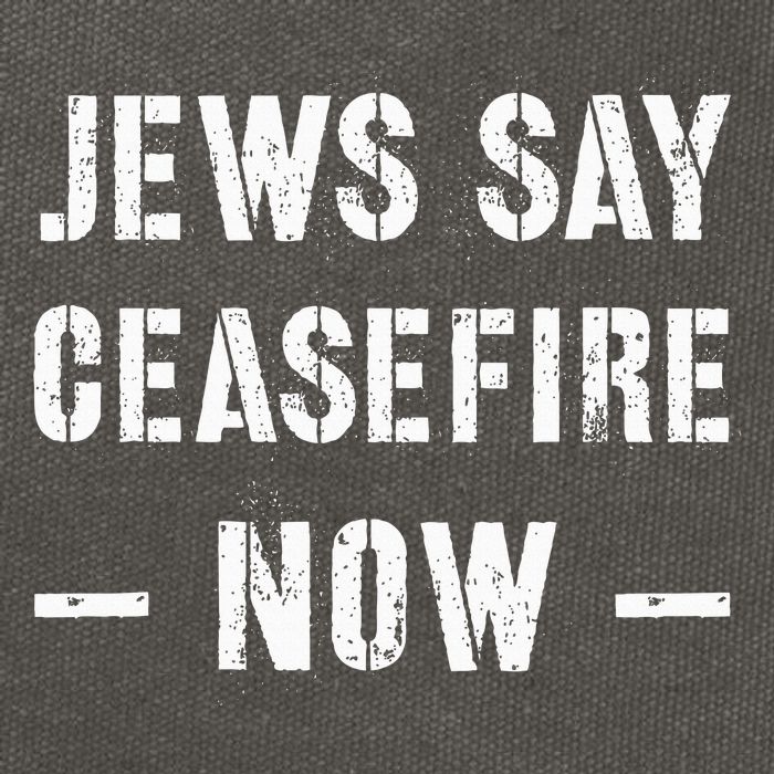 JEWS SAY CEASEFIRE NOW!  Cotton Canvas Backpack