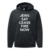 Jews Say Cease Fire Now Costume Performance Fleece Hoodie