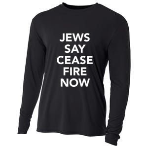 Jews Say Cease Fire Now Costume Cooling Performance Long Sleeve Crew