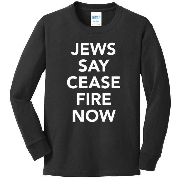 Jews Say Cease Fire Now Costume Kids Long Sleeve Shirt