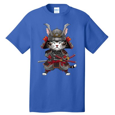 Japanese Samurai Cat Funny Parody Japanese Tall T-Shirt