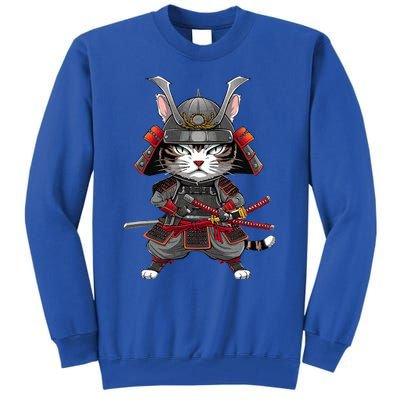 Japanese Samurai Cat Funny Parody Japanese Tall Sweatshirt