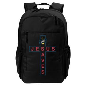 Jesus Saves Christian Slogan Cross Daily Commute Backpack