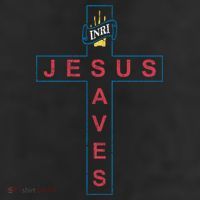 Jesus Saves Christian Slogan Cross 11oz C Handle Ceramic Mug