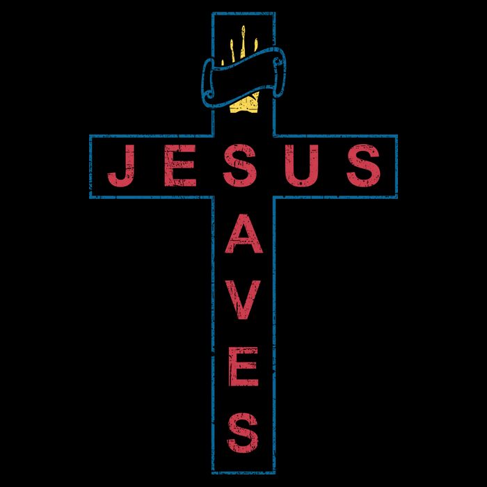 Jesus Saves Christian Slogan Cross 16oz Travel Tumbler