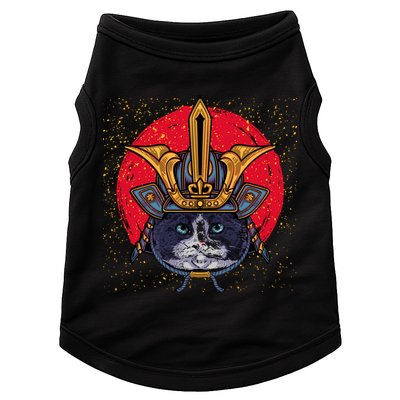 Japanese Samurai Cat Vintage Doggie Tank