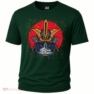 Japanese Samurai Cat Vintage Performance Shirt