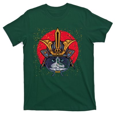 Japanese Samurai Cat Vintage T-Shirt