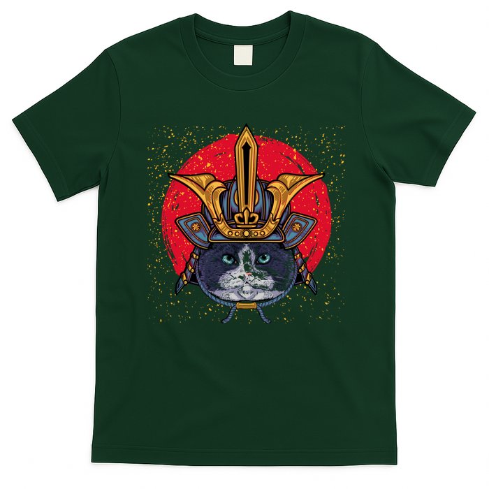 Japanese Samurai Cat Vintage T-Shirt