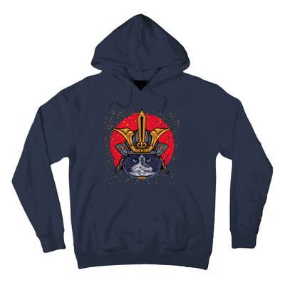 Japanese Samurai Cat Vintage Tall Hoodie