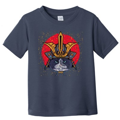 Japanese Samurai Cat Vintage Toddler T-Shirt