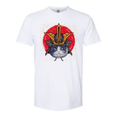 Japanese Samurai Cat Vintage Softstyle® CVC T-Shirt