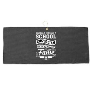 Janitor School Custodian School Janitor Funny Custodian Large Microfiber Waffle Golf Towel