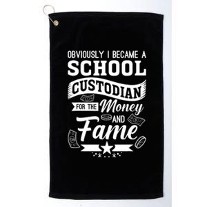 Janitor School Custodian School Janitor Funny Custodian Platinum Collection Golf Towel