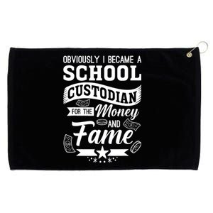 Janitor School Custodian School Janitor Funny Custodian Grommeted Golf Towel