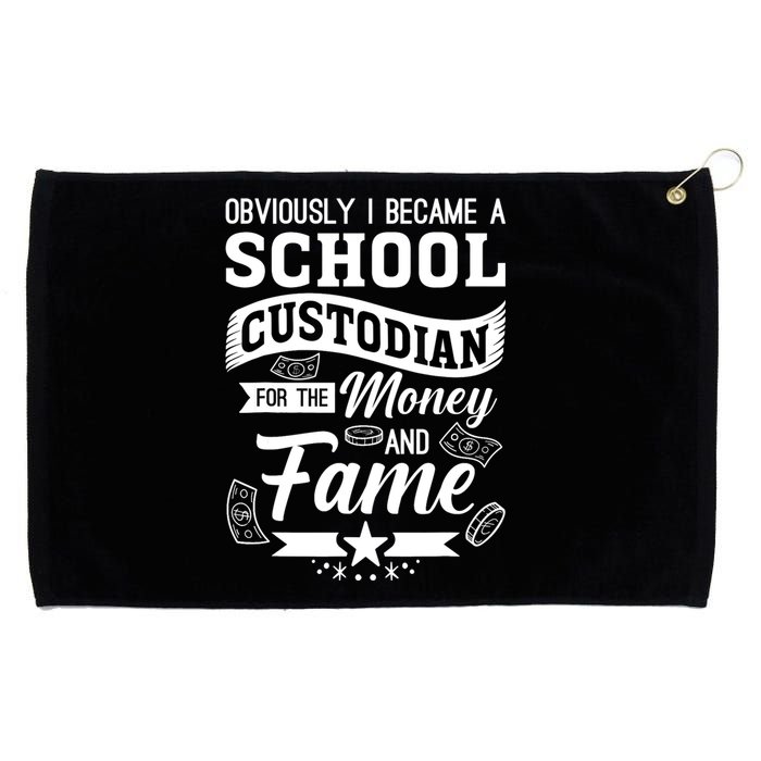 Janitor School Custodian School Janitor Funny Custodian Grommeted Golf Towel