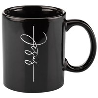Jesus Signature Cross Script Christ Easter 11oz C Handle Ceramic Mug