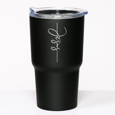 Jesus Signature Cross Script Christ Easter Tumbler