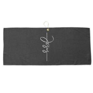 Jesus Signature Cross Script Christ Easter Large Microfiber Waffle Golf Towel