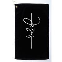 Jesus Signature Cross Script Christ Easter Golf Towel