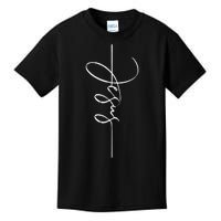 Jesus Signature Cross Script Christ Easter Kids T-Shirt