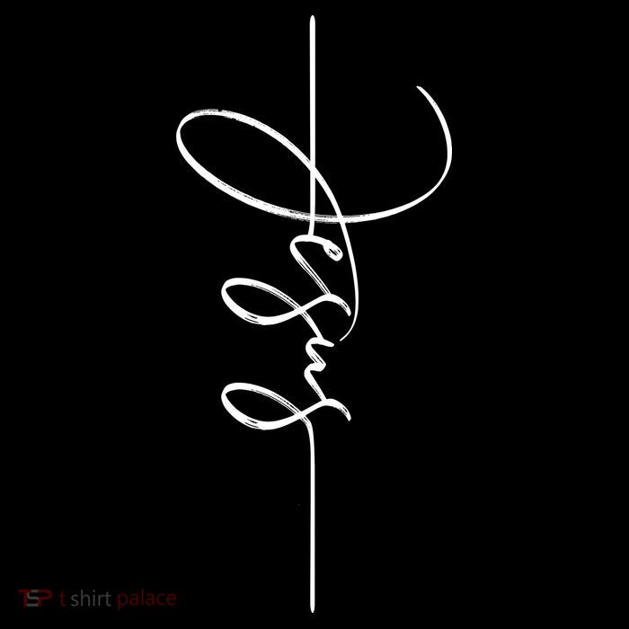 Jesus Signature Cross Script Christ Easter Zip Tote Bag