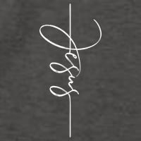 Jesus Signature Cross Script Christ Easter Vector Backpack