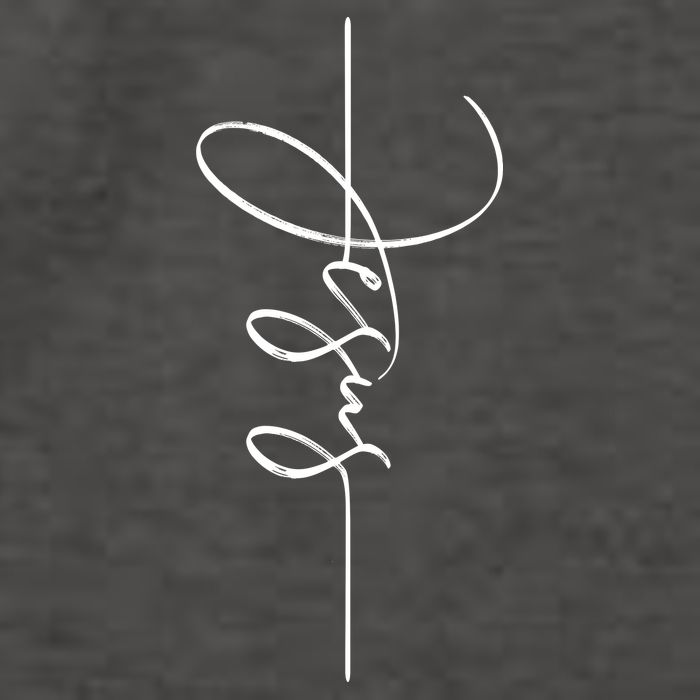 Jesus Signature Cross Script Christ Easter Vector Backpack