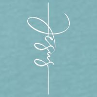 Jesus Signature Cross Script Christ Easter Sueded Cloud Jersey T-Shirt