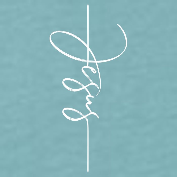 Jesus Signature Cross Script Christ Easter Sueded Cloud Jersey T-Shirt