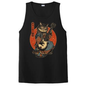 Japanese Samurai Cat Playing The Electric Guitar PosiCharge Competitor Tank