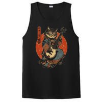 Japanese Samurai Cat Playing The Electric Guitar PosiCharge Competitor Tank